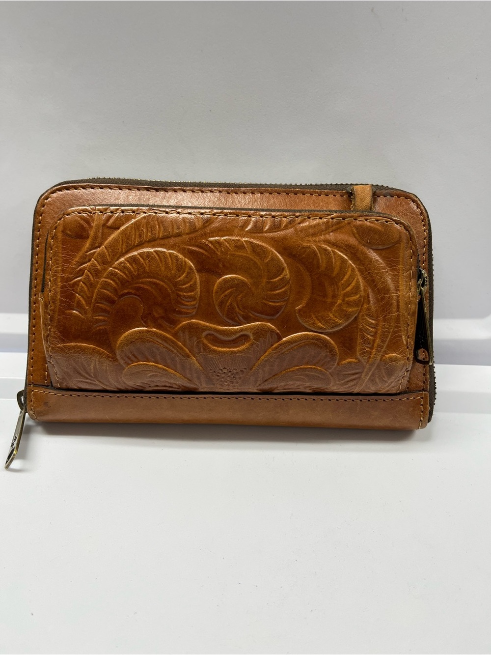 Patricia Nash Genuine Leather Crossbody Wallet